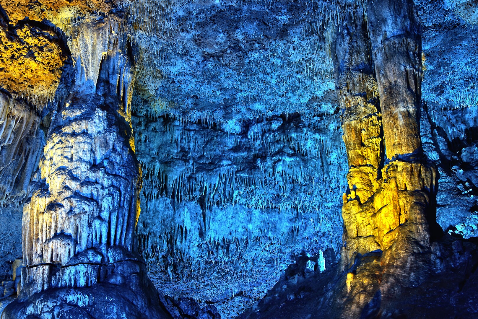 Blaue Felsen in den Hams Höhlen