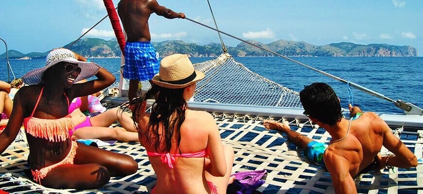 Spass an Bord des Katamarans