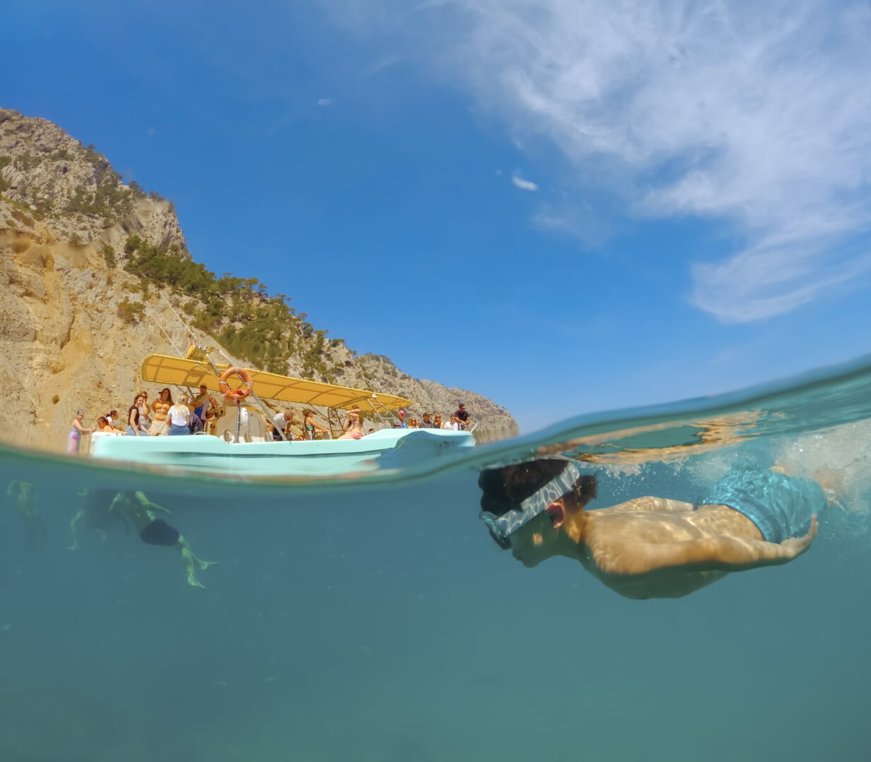 anchoring on small coves for snorkelling
