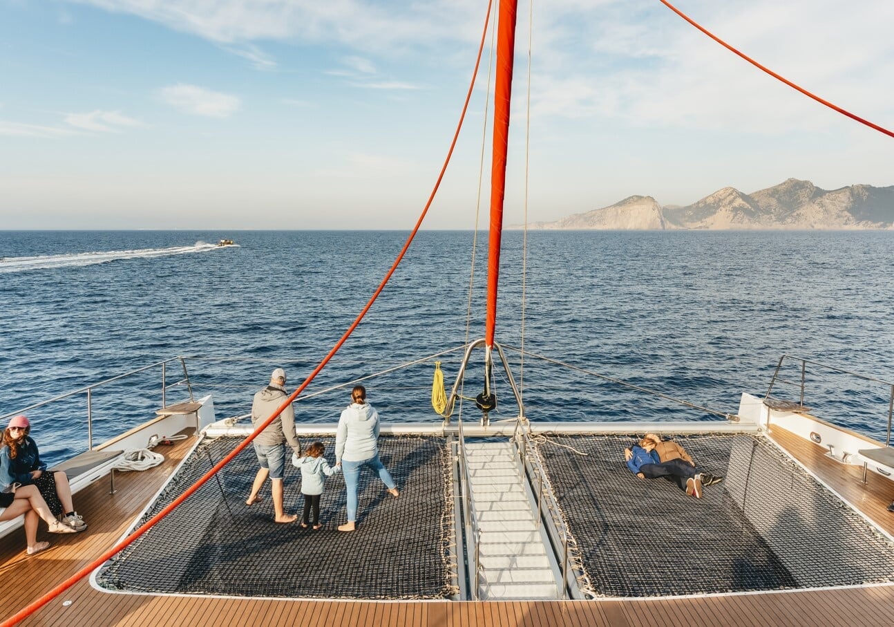 view from the catamaran