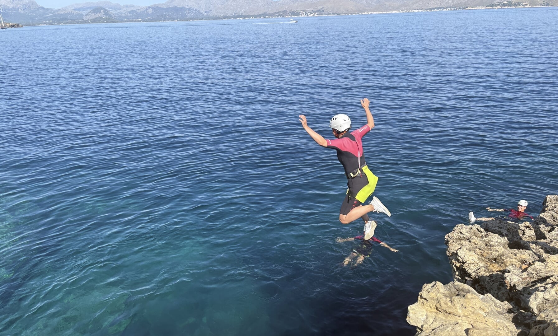Spectacular coastal scenery during coasteering in Alcudia