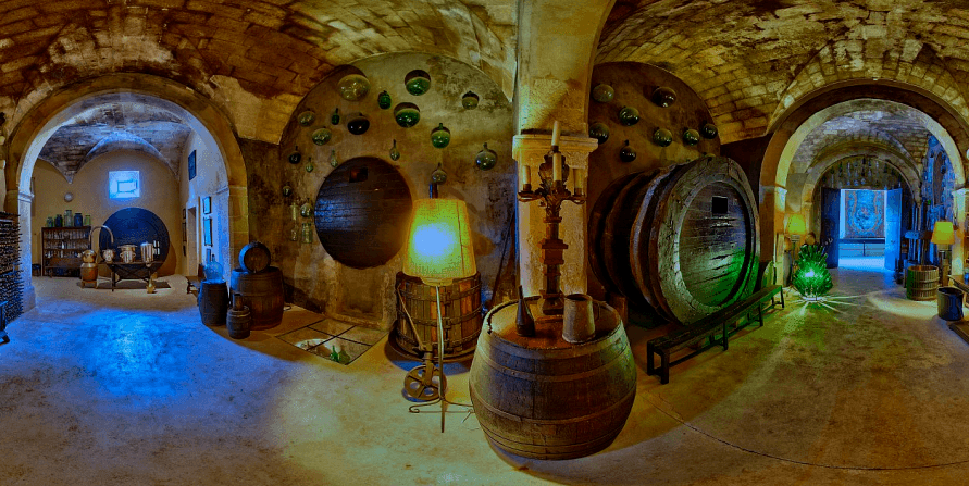 cellar with wine