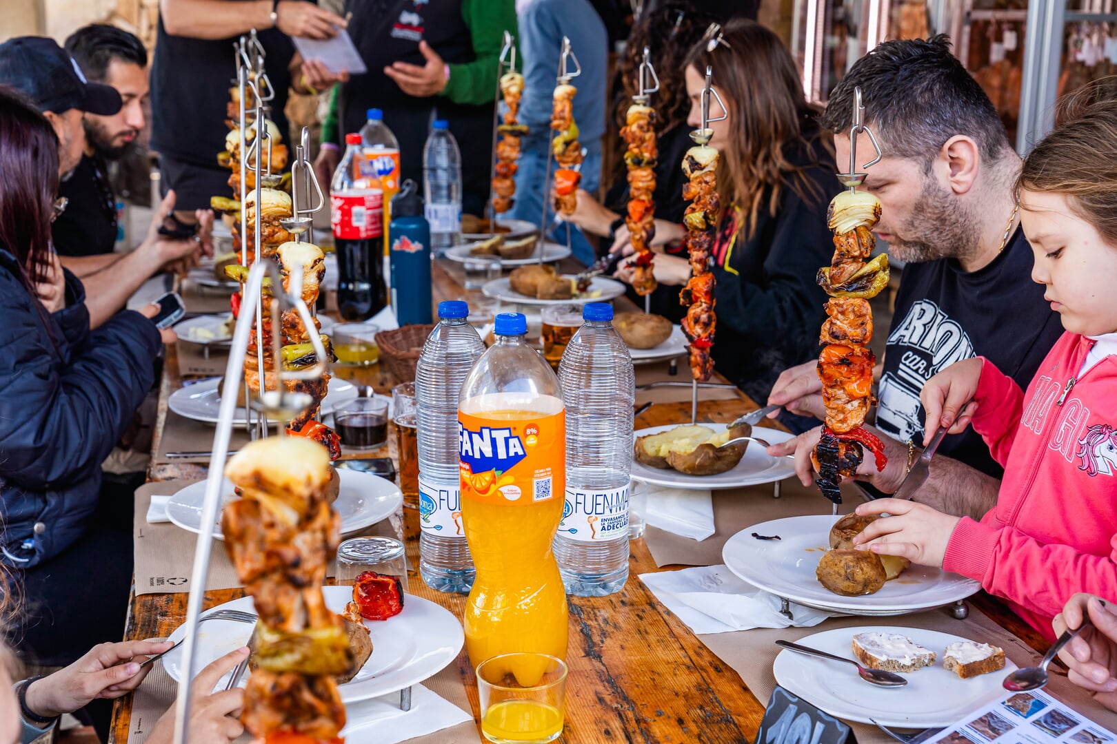 table at lunchtime