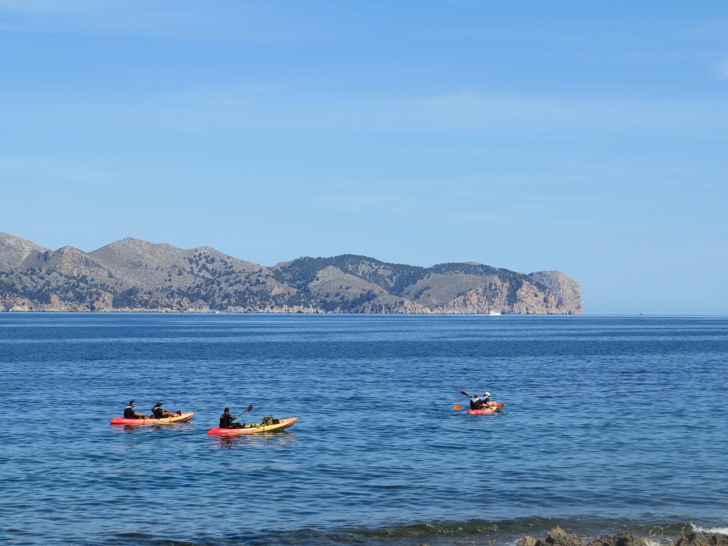 kayak tour on the coast